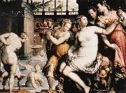 ZUCCHI  Jacopo The Toilet of Bathsheba after 1573 oil painting artist